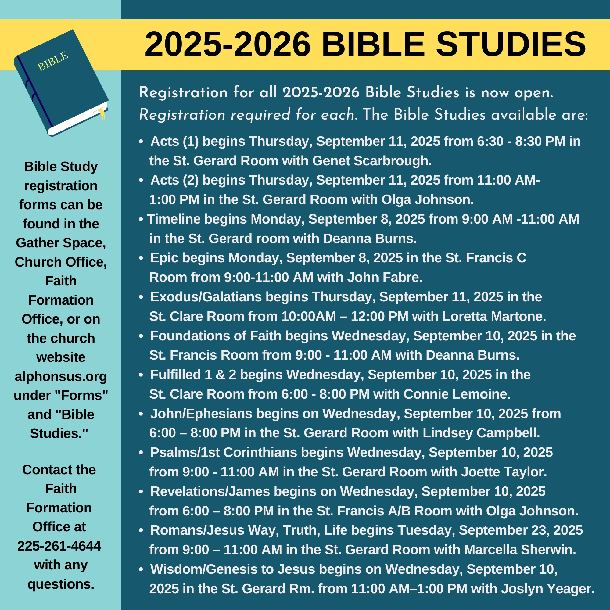Bible Study Registration